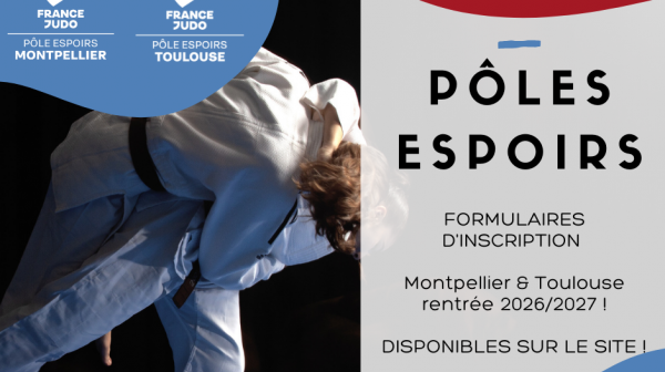 Ouverture des inscriptions – Pôles Espoirs de Toulouse et Montpellier – Saison 2026/2027